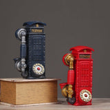 Maxbell Piggy Bankss Phone Booth Money Saving Box Delicate for Home Decoration Red