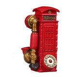 Maxbell Piggy Bankss Phone Booth Money Saving Box Delicate for Home Decoration Red