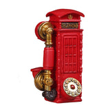 Maxbell Piggy Bankss Phone Booth Money Saving Box Delicate for Home Decoration Red