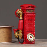 Maxbell Piggy Bankss Phone Booth Money Saving Box Delicate for Home Decoration Red