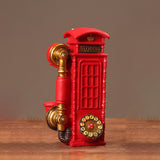 Maxbell Piggy Bankss Phone Booth Money Saving Box Delicate for Home Decoration Red
