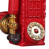 Maxbell Piggy Bankss Phone Booth Money Saving Box Delicate for Home Decoration Red