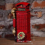 Maxbell Piggy Bankss Phone Booth Money Saving Box Delicate for Home Decoration Red