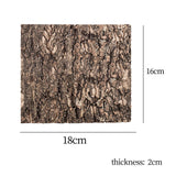 Maxbell Reptile Bark Backdrop Wall Decor Rough Texture for Garden Decoration 18cmx16cm