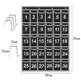 Maxbell Pocket Chart Underwear Sock Storage Multi Pocket Storage Bag Wall Hanging 59x79cm