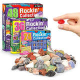 Maxbell 24 Pieces Ore Specimen Natural Mixed Lucky for Children 24PCS