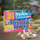 Maxbell 24 Pieces Ore Specimen Natural Mixed Lucky for Children 24PCS