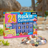 Maxbell 24 Pieces Ore Specimen Natural Mixed Lucky for Children 24PCS