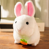 Maxbell Stuffed Plush Animal Toys Clockwork Cartoon for Bedroom Office Living Room Rabbit