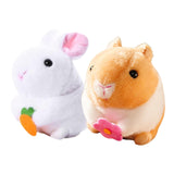 Maxbell Stuffed Plush Animal Toys Clockwork Cartoon for Bedroom Office Living Room Rabbit