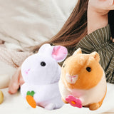 Maxbell Stuffed Plush Animal Toys Clockwork Cartoon for Bedroom Office Living Room Rabbit