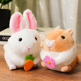 Maxbell Stuffed Plush Animal Toys Clockwork Cartoon for Bedroom Office Living Room Rabbit