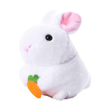 Maxbell Stuffed Plush Animal Toys Clockwork Cartoon for Bedroom Office Living Room Rabbit