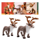 Maxbell Reindeer Plush Toy Stuffed Animal Gift Ornament for Christmas Kids Desktop 35cm