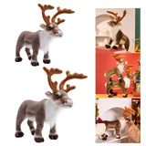 Maxbell Reindeer Plush Toy Stuffed Animal Gift Ornament for Christmas Kids Desktop 35cm