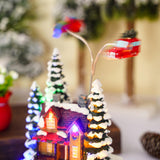 Maxbell village Houses Rotating Musical LED Lighted for Indoor Home Xmas
