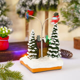 Maxbell village Houses Rotating Musical LED Lighted for Indoor Home Xmas