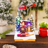 Maxbell village Houses Rotating Musical LED Lighted for Indoor Home Xmas