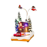 Maxbell village Houses Rotating Musical LED Lighted for Indoor Home Xmas