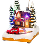 Maxbell village Houses Rotating Musical LED Lighted for Indoor Home Xmas