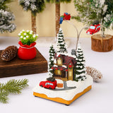 Maxbell village Houses Rotating Musical LED Lighted for Indoor Home Xmas