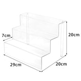 Maxbell Transparent Acrylic Display Rack Holder Organizer 3 Tier Jewelry Stand