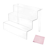 Maxbell Transparent Acrylic Display Rack Holder Organizer 3 Tier Jewelry Stand