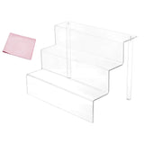 Maxbell Transparent Acrylic Display Rack Holder Organizer 3 Tier Jewelry Stand