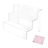 Maxbell Transparent Acrylic Display Rack Holder Organizer 3 Tier Jewelry Stand