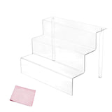 Maxbell Transparent Acrylic Display Rack Holder Organizer 3 Tier Jewelry Stand