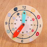 Maxbell Montessori Wooden Clock Toys Early Learning Wood for Gift Birthday