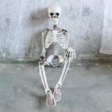 Maxbell 16 inch Halloween Skeleton Full Body for Photo Prop Lawn Haunted House