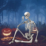 Maxbell 16 inch Halloween Skeleton Full Body for Photo Prop Lawn Haunted House