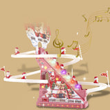 Maxbell Electric Climbing Ladder Toys Music Roller Coaster Toy for Party Home Decor 6Pcs Santa Claus