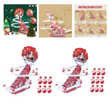 Maxbell Electric Climbing Ladder Toys Music Roller Coaster Toy for Party Home Decor 6Pcs Santa Claus