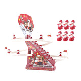 Maxbell Electric Climbing Ladder Toys Music Roller Coaster Toy for Party Home Decor 6Pcs Santa Claus