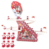 Maxbell Electric Climbing Ladder Toys Music Roller Coaster Toy for Party Home Decor 6Pcs Santa Claus