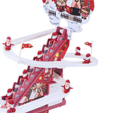 Maxbell Electric Climbing Ladder Toys Music Roller Coaster Toy for Party Home Decor 6Pcs Santa Claus