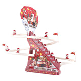 Maxbell Electric Climbing Ladder Toys Music Roller Coaster Toy for Party Home Decor 6Pcs Santa Claus