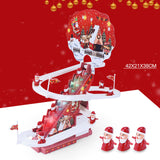 Maxbell Electric Climbing Ladder Toys Music Roller Coaster Toy for Party Home Decor 6Pcs Santa Claus