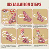 Maxbell Electric Climbing Ladder Toys Music Roller Coaster Toy for Party Home Decor 9Pcs Santa Claus