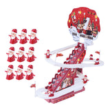 Maxbell Electric Climbing Ladder Toys Music Roller Coaster Toy for Party Home Decor 9Pcs Santa Claus