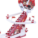 Maxbell Electric Climbing Ladder Toys Music Roller Coaster Toy for Party Home Decor 9Pcs Santa Claus