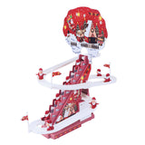 Maxbell Electric Climbing Ladder Toys Music Roller Coaster Toy for Party Home Decor 9Pcs Santa Claus