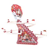 Maxbell Electric Climbing Ladder Toys Music Roller Coaster Toy for Party Home Decor 9Pcs Santa Claus