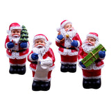 Maxbell Santa Ornament Crafts Gift Miniature Resin for Family Friend Desk Garden