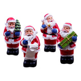 Maxbell Santa Ornament Crafts Gift Miniature Resin for Family Friend Desk Garden