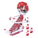 Maxbell Electric Climbing Ladder Santa Claus with Train Track Frame for Home Decor
