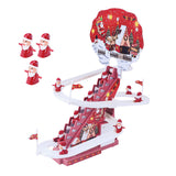 Maxbell Electric Climbing Ladder Santa Claus with Train Track Frame for Home Decor