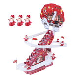 Maxbell Electric Climbing Ladder Santa Claus with Train Track Frame for Home Decor